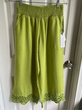 Rachel Zoe Lime Green Wide Leg pants
